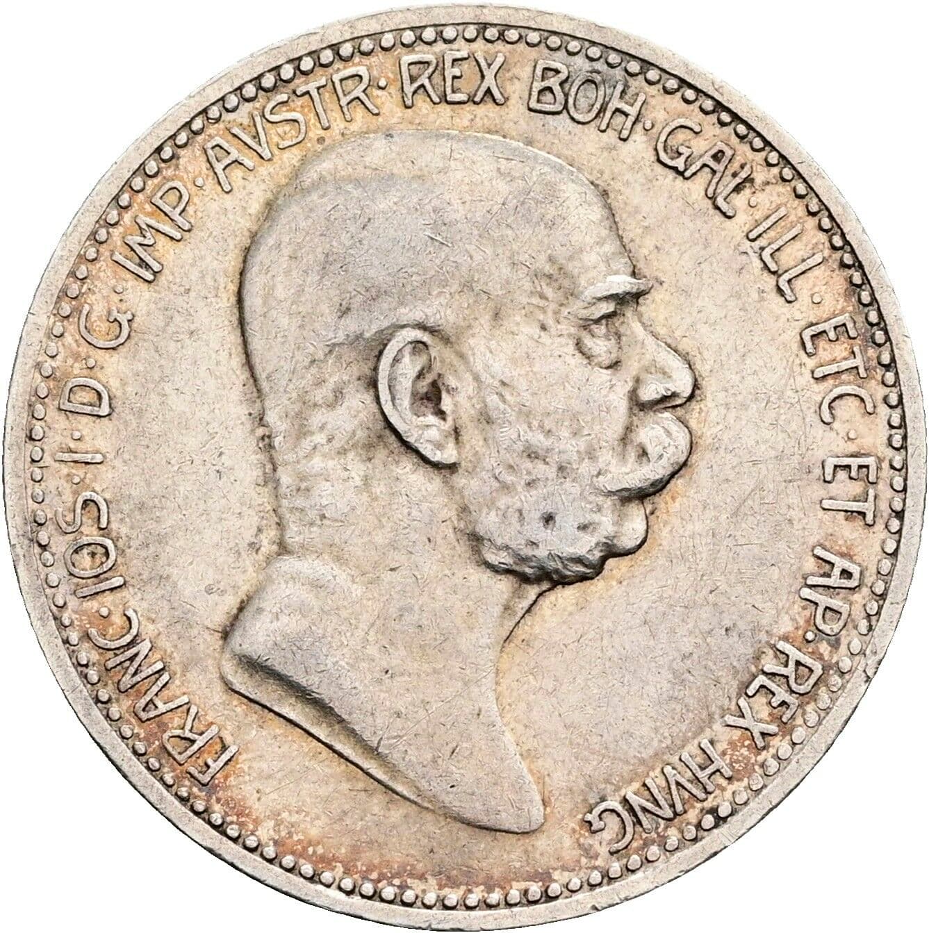 1 Krone Franz Joseph I. 1848-1916 1908 – Vorderseite