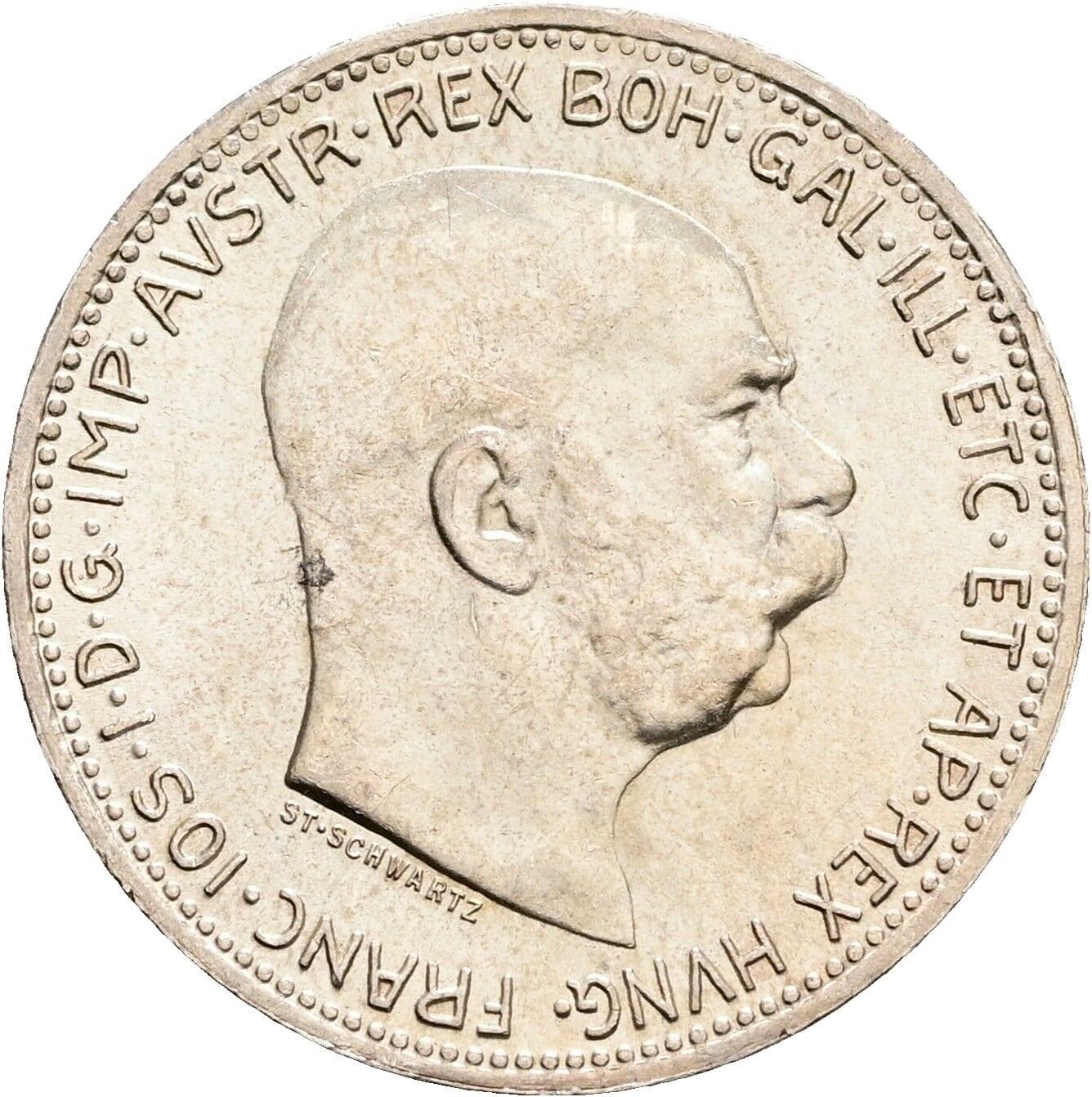 1 Krone Franz Joseph I. 1848-1916 1915 – Vorderseite