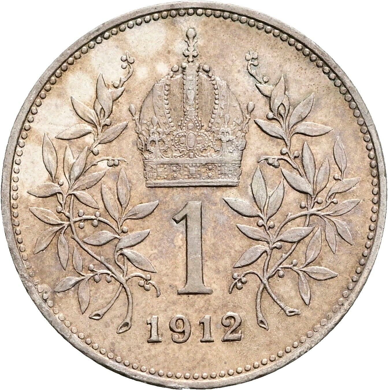 1 Krone Franz Joseph I. 1848-1916 1912 – Rückseite