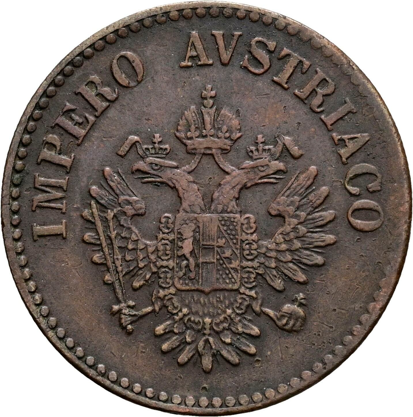 10 Centesimi Franz Joseph I. 1848-1916 1852 V, Venedig – Rückseite