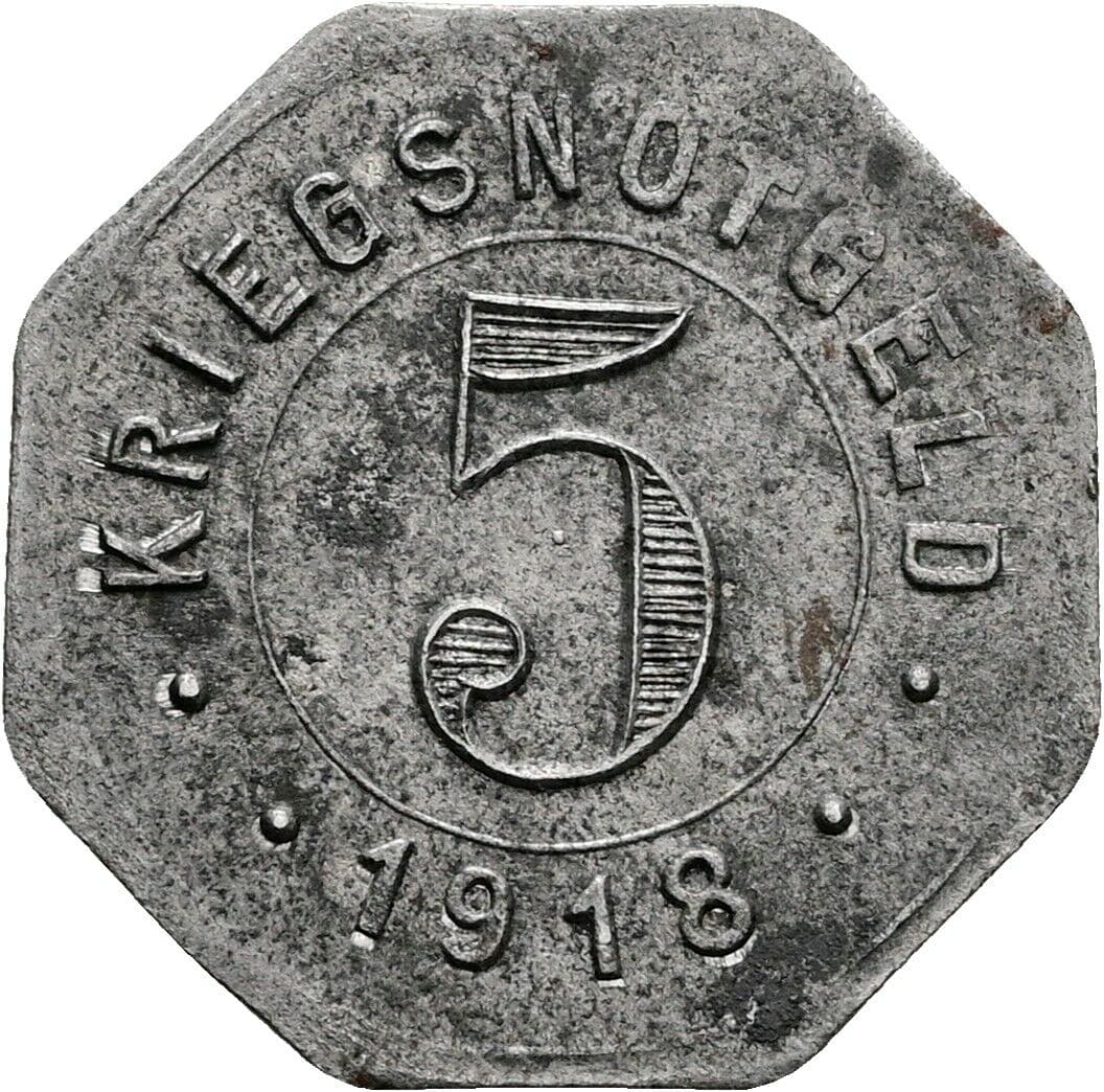 5 Pfennig 1918 – Vorderseite