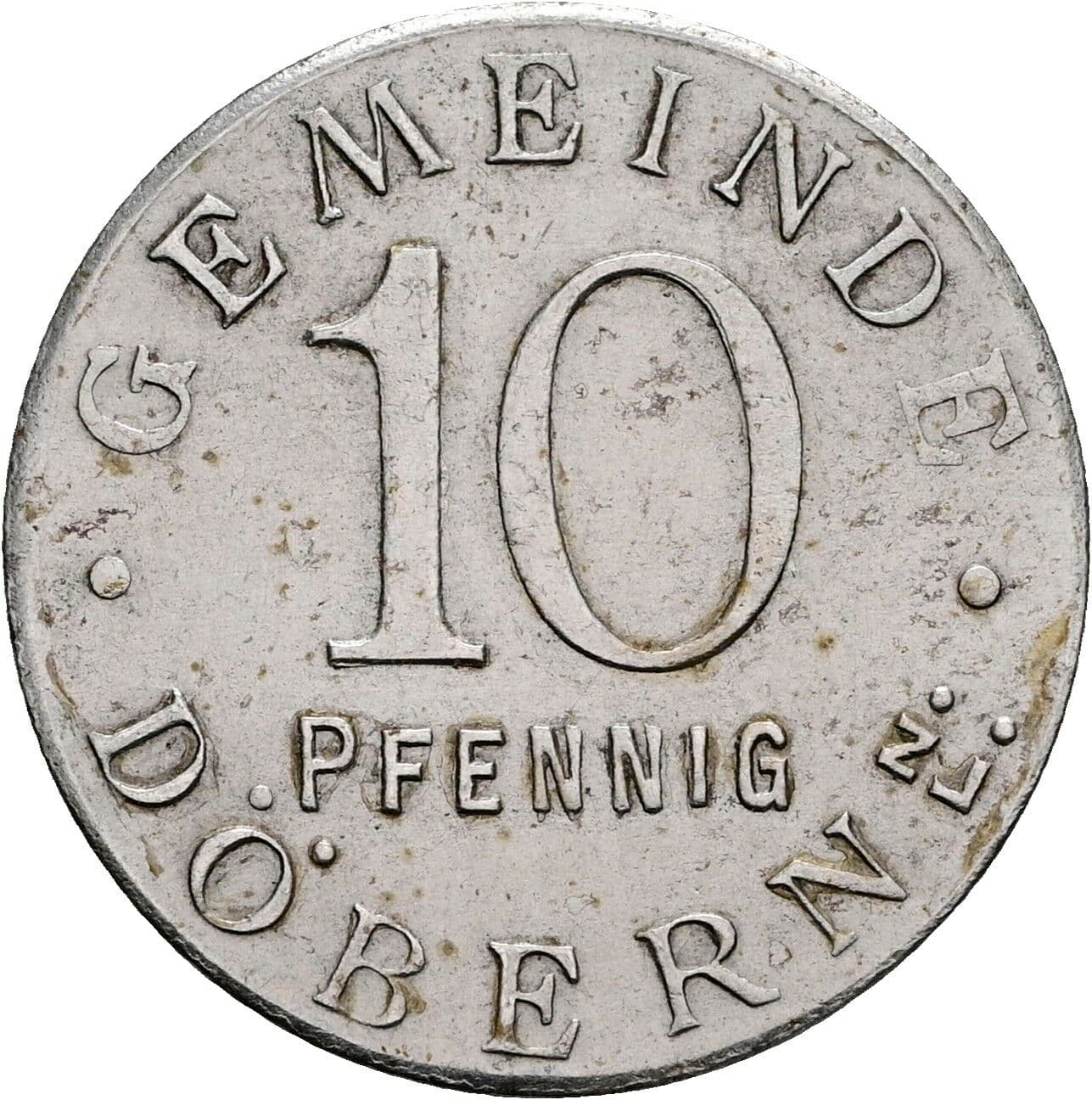 10 Pfennig ohne Jahr – Vorderseite