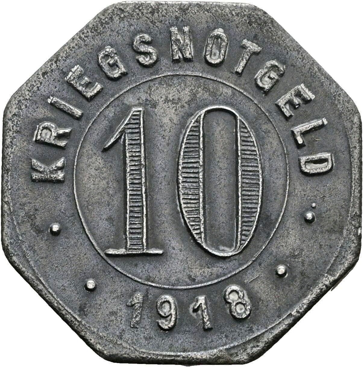 10 Pfennig 1918 – Vorderseite
