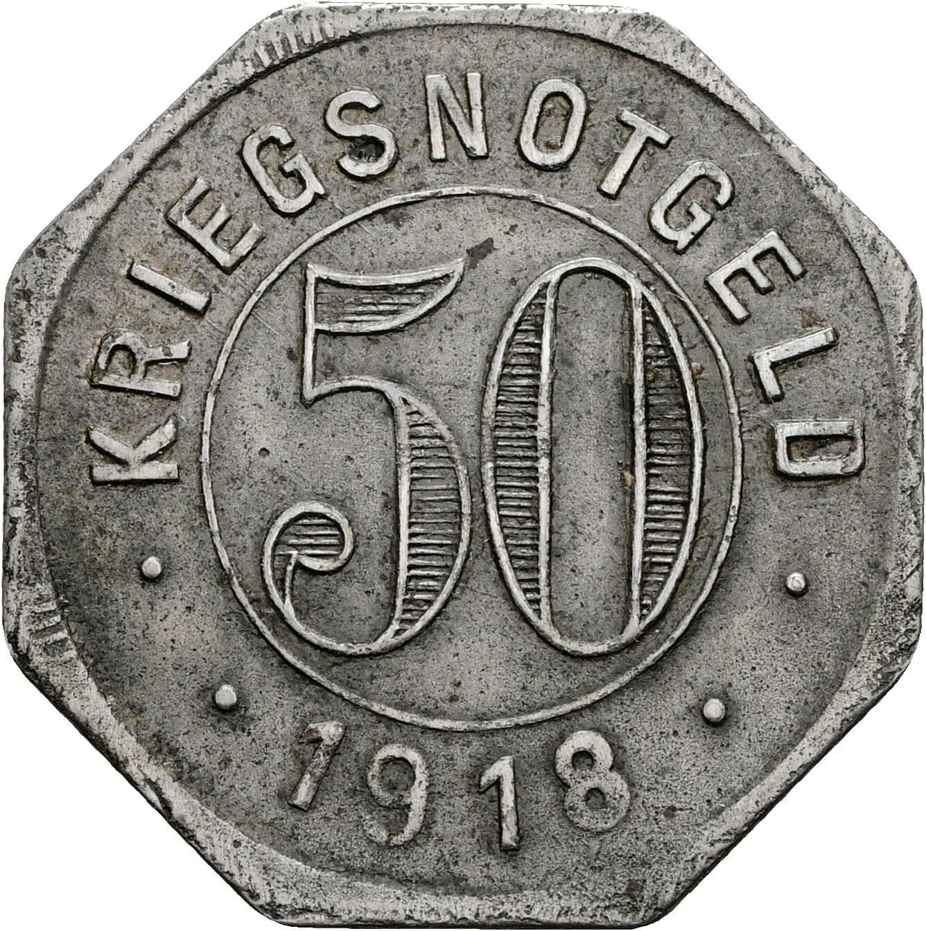 50 Pfennig 1918 – Vorderseite