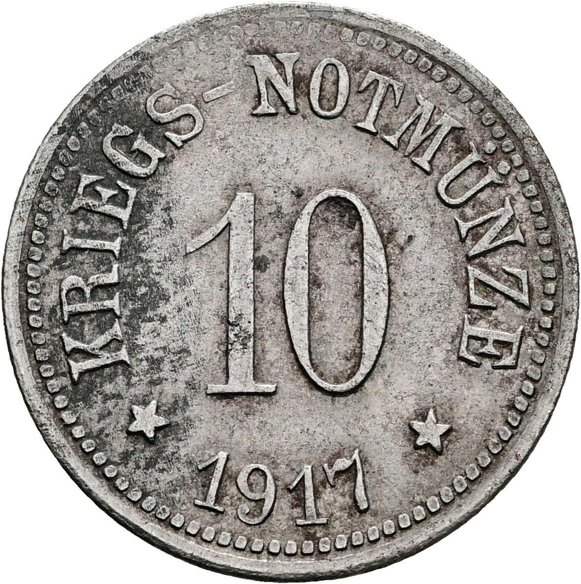 10 Pfennig 1917 – Vorderseite