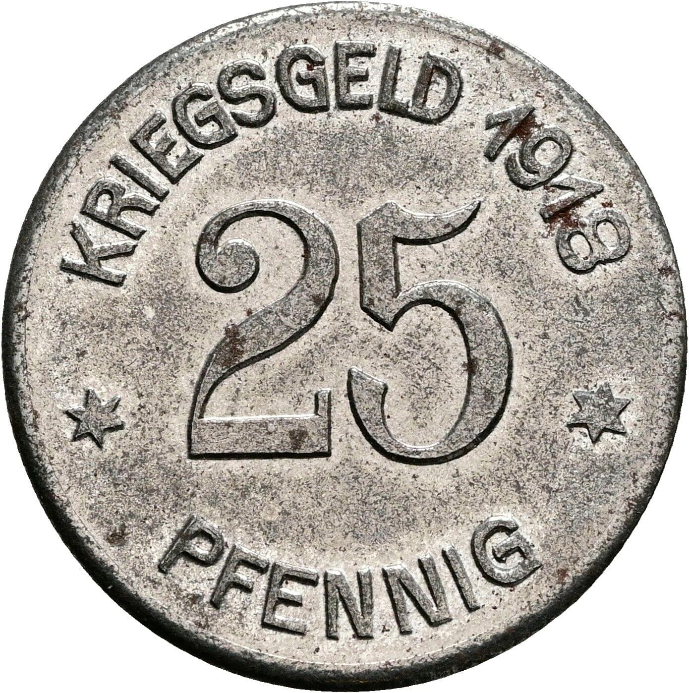 25 Pfennig 1918 – Vorderseite