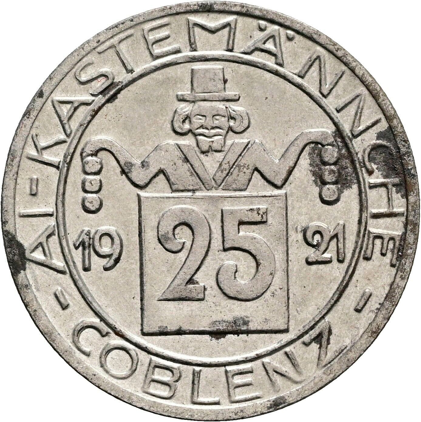 25 Pfennig 1921 – Rückseite