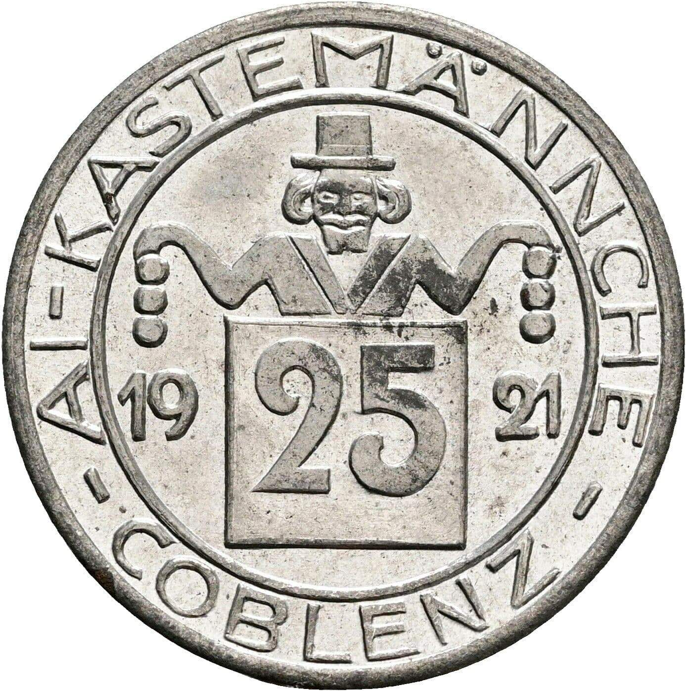 25 Pfennig 1921 – Rückseite