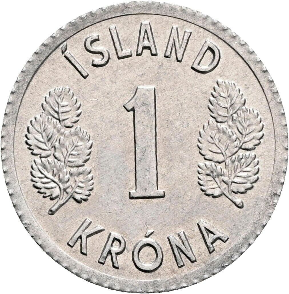 1 Krona 1977 – Vorderseite