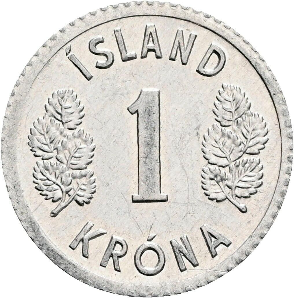 1 Krona 1977 – Vorderseite