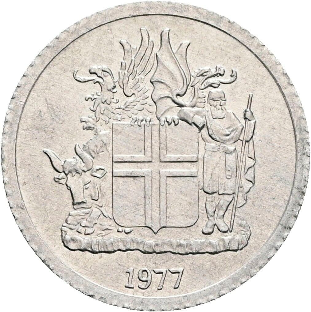 1 Krona 1977 – Rückseite