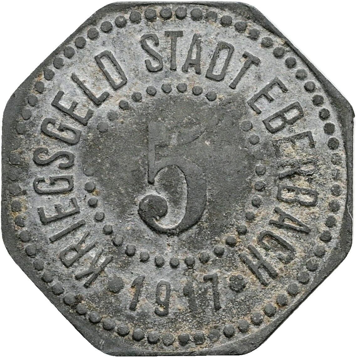 5 Pfennig 1917 – Vorderseite