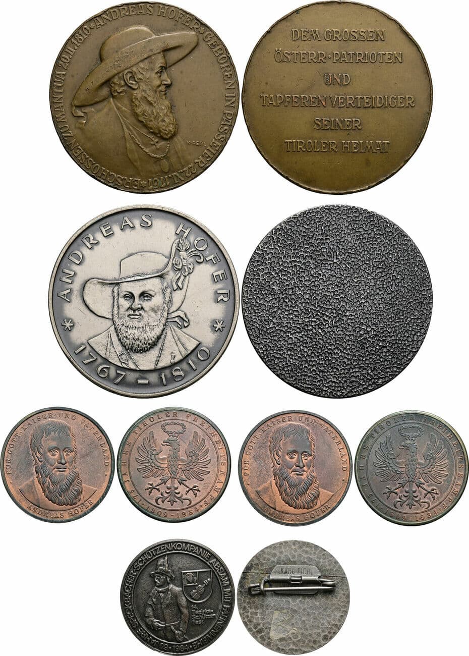 Lot mit 4 Stück Medaillen + 1 Abzeichen