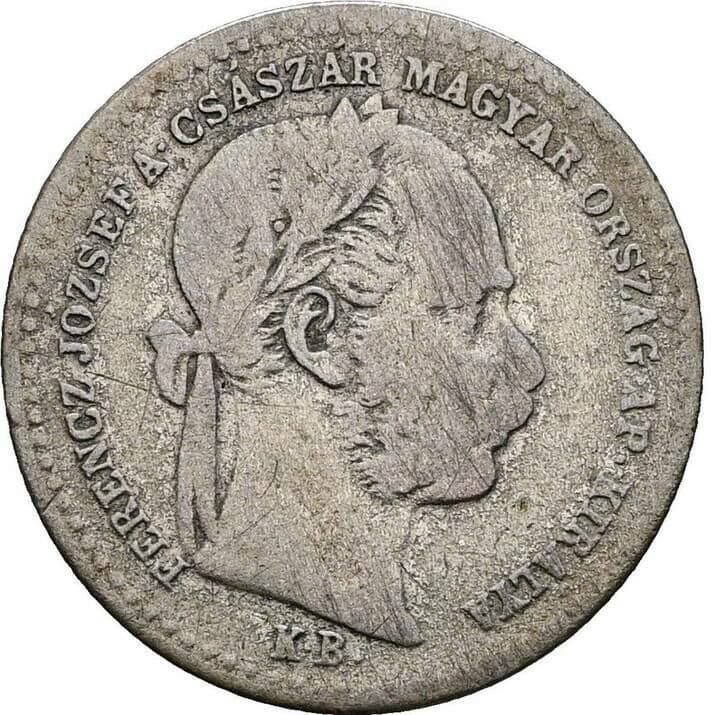 10 Krajczar Franz Joseph I. 1848-1916 1869 KB – Vorderseite