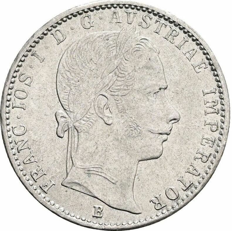 1/4 Gulden Franz Joseph I. 1848-1916 1860 B Kremnitz – Vorderseite