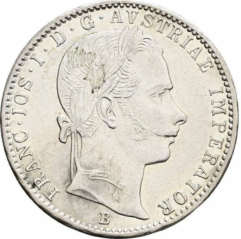 1/4 Gulden Franz Joseph I. 1848-1916 1860 B Kremnitz – Vorderseite