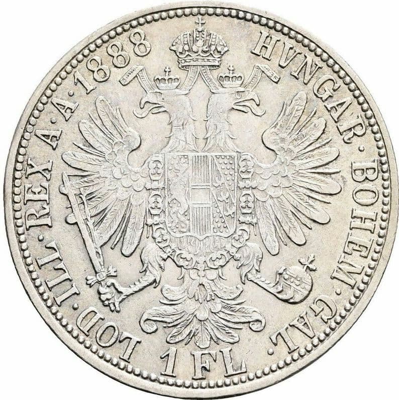 1 Gulden Franz Joseph I. 1848-1916 1888 – Rückseite