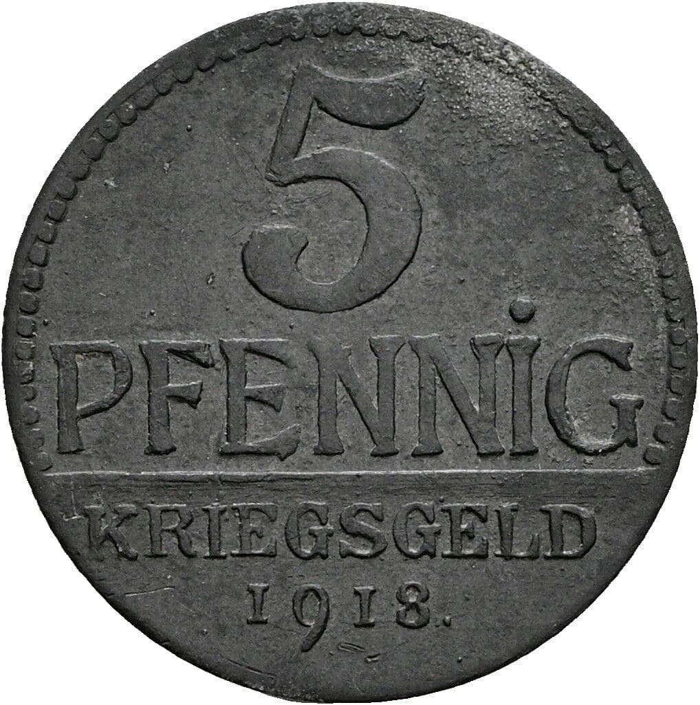 5 Pfennig 1918 – Vorderseite
