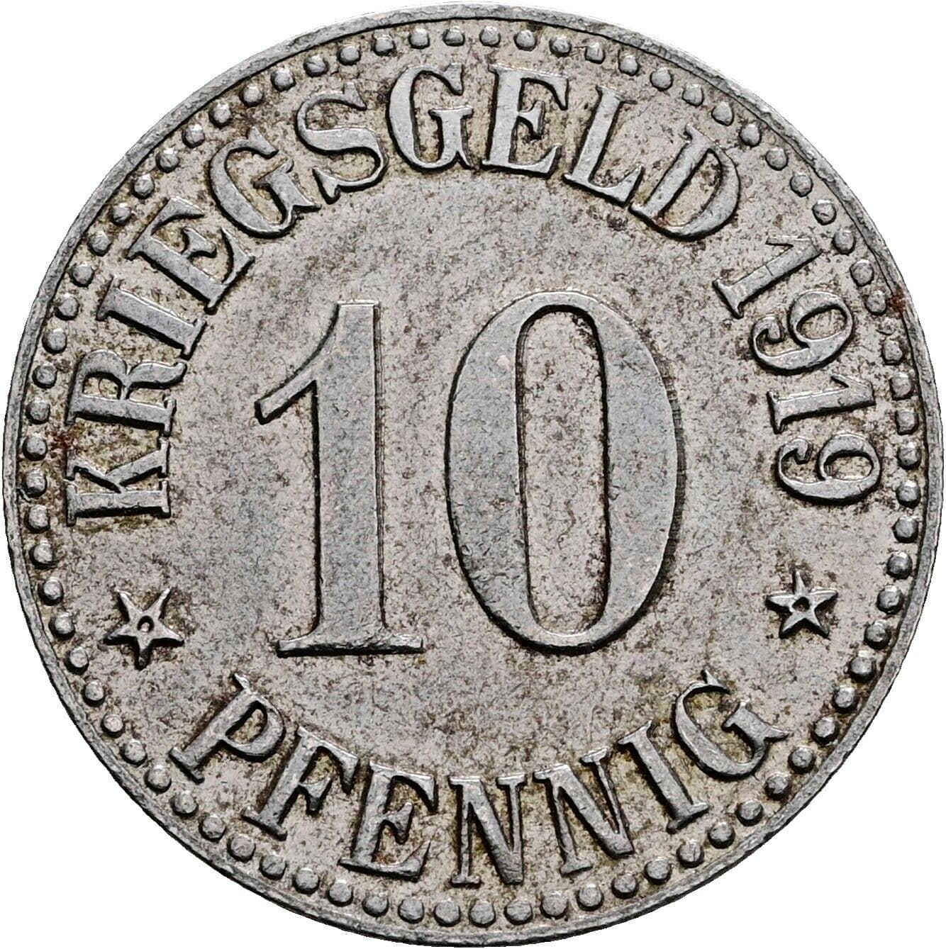 10 Pfennig 1919 – Vorderseite