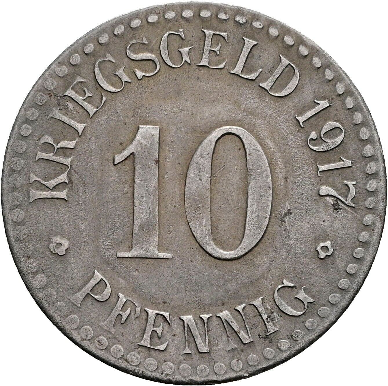 10 Pfennig 1917 – Vorderseite