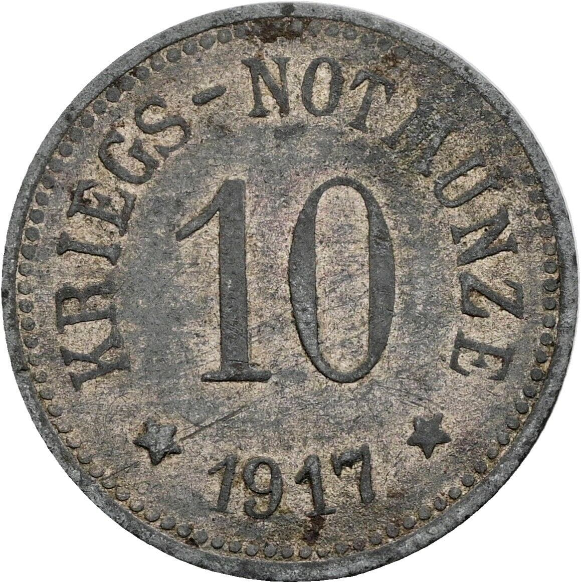 10 Pfennig 1917 – Vorderseite