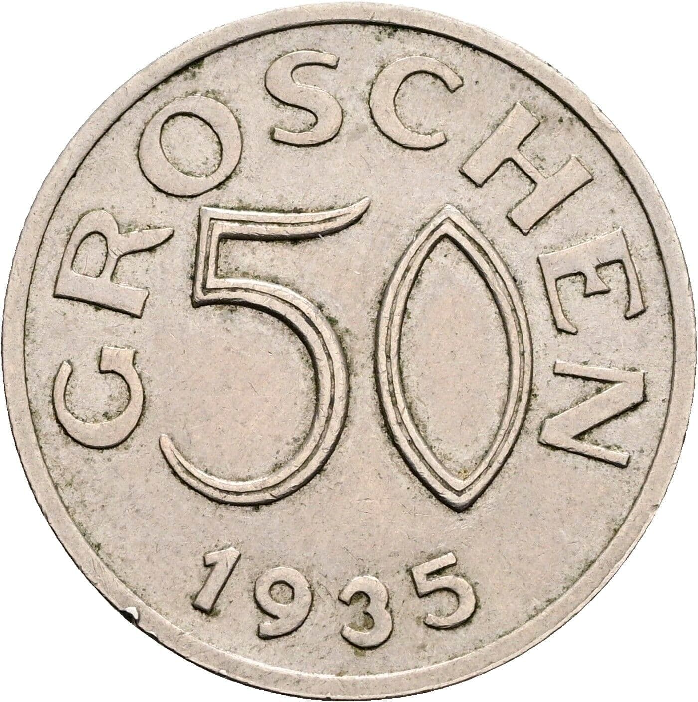 50 Groschen 1935 – Vorderseite