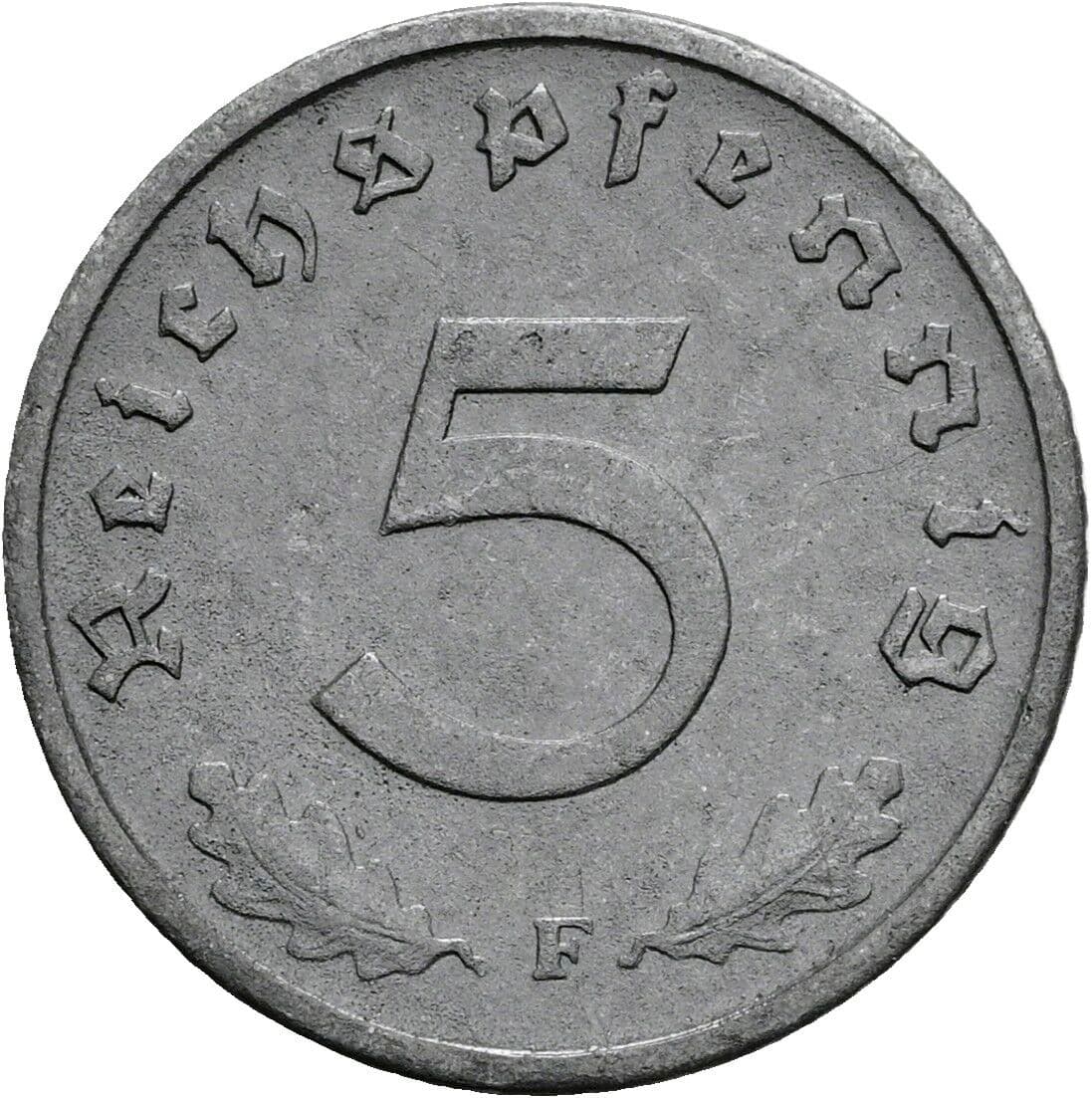 5 Reichspfennig 1942 F – Vorderseite