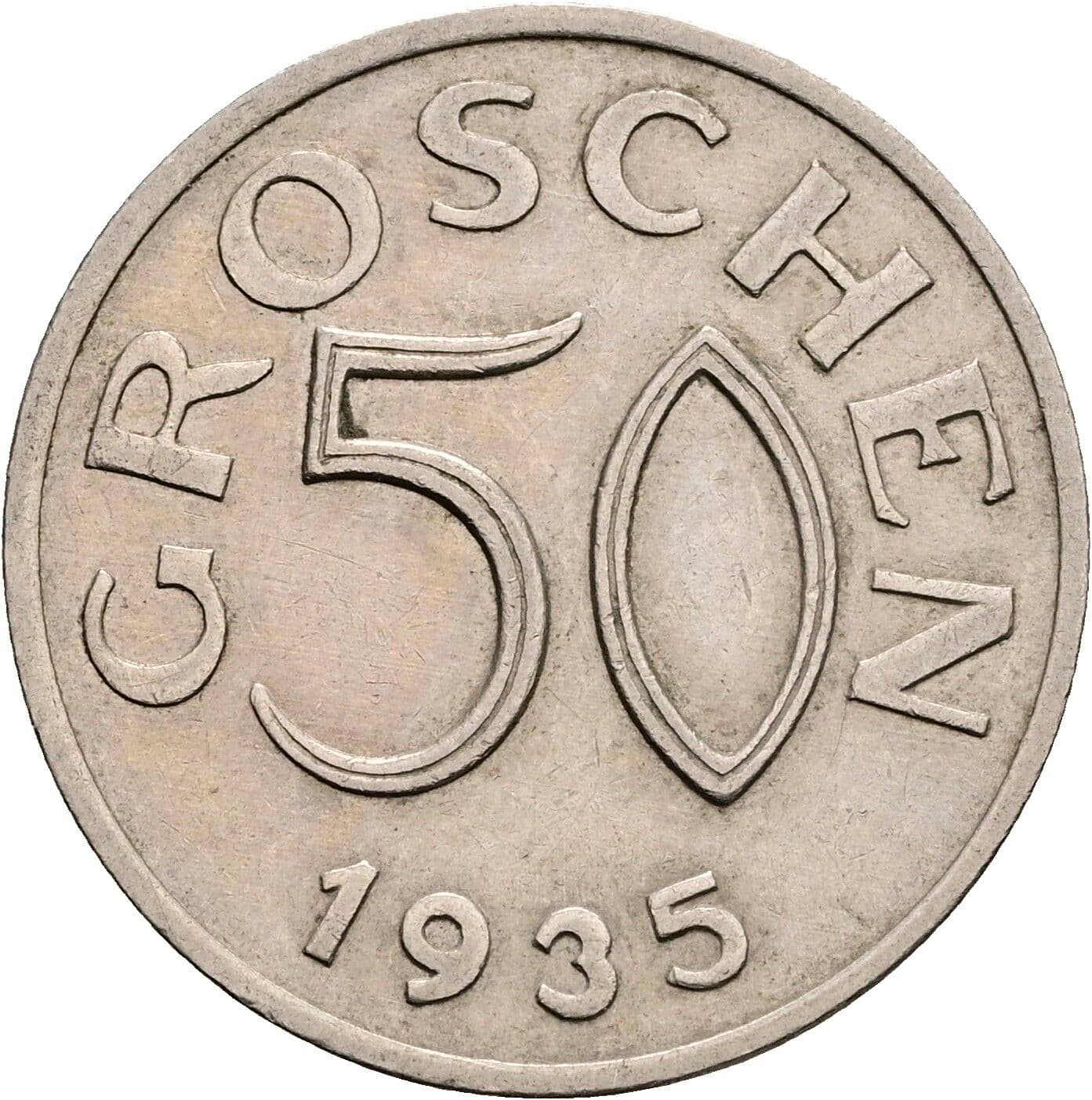 50 Groschen 1935 – Vorderseite