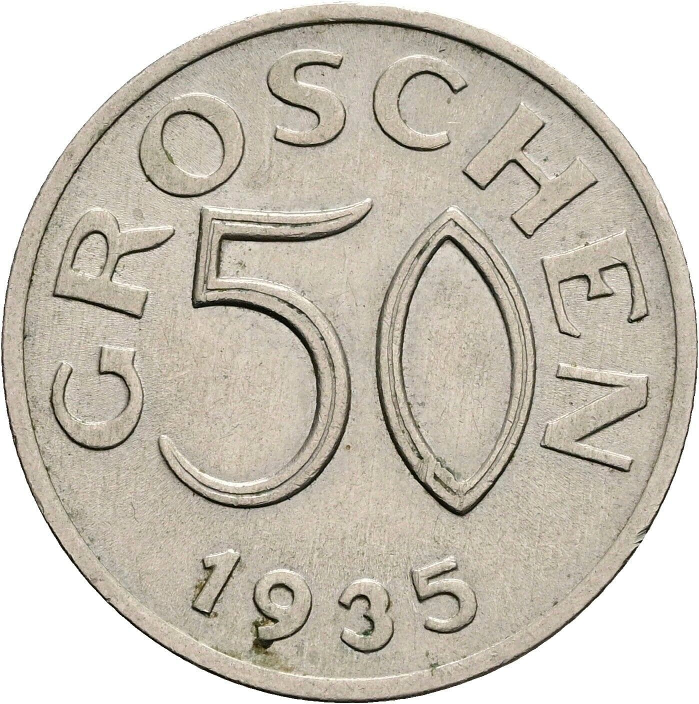 50 Groschen 1935 – Vorderseite