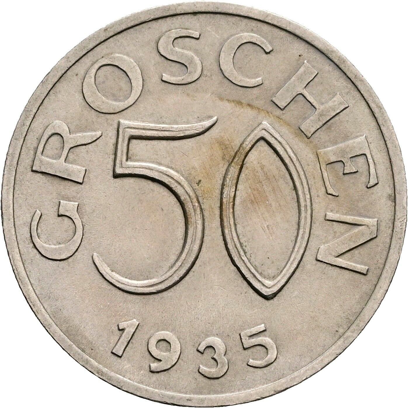 50 Groschen 1935 – Vorderseite