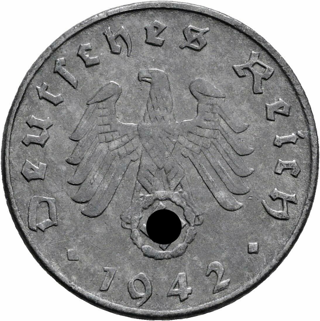 5 Reichspfennig 1942 D – Rückseite