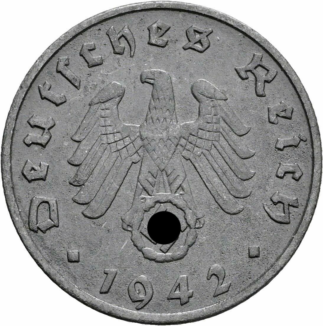 5 Reichspfennig 1942 F – Rückseite