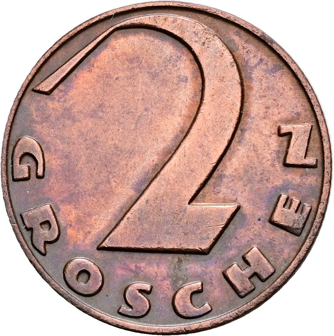 2 Groschen 1938 – Vorderseite