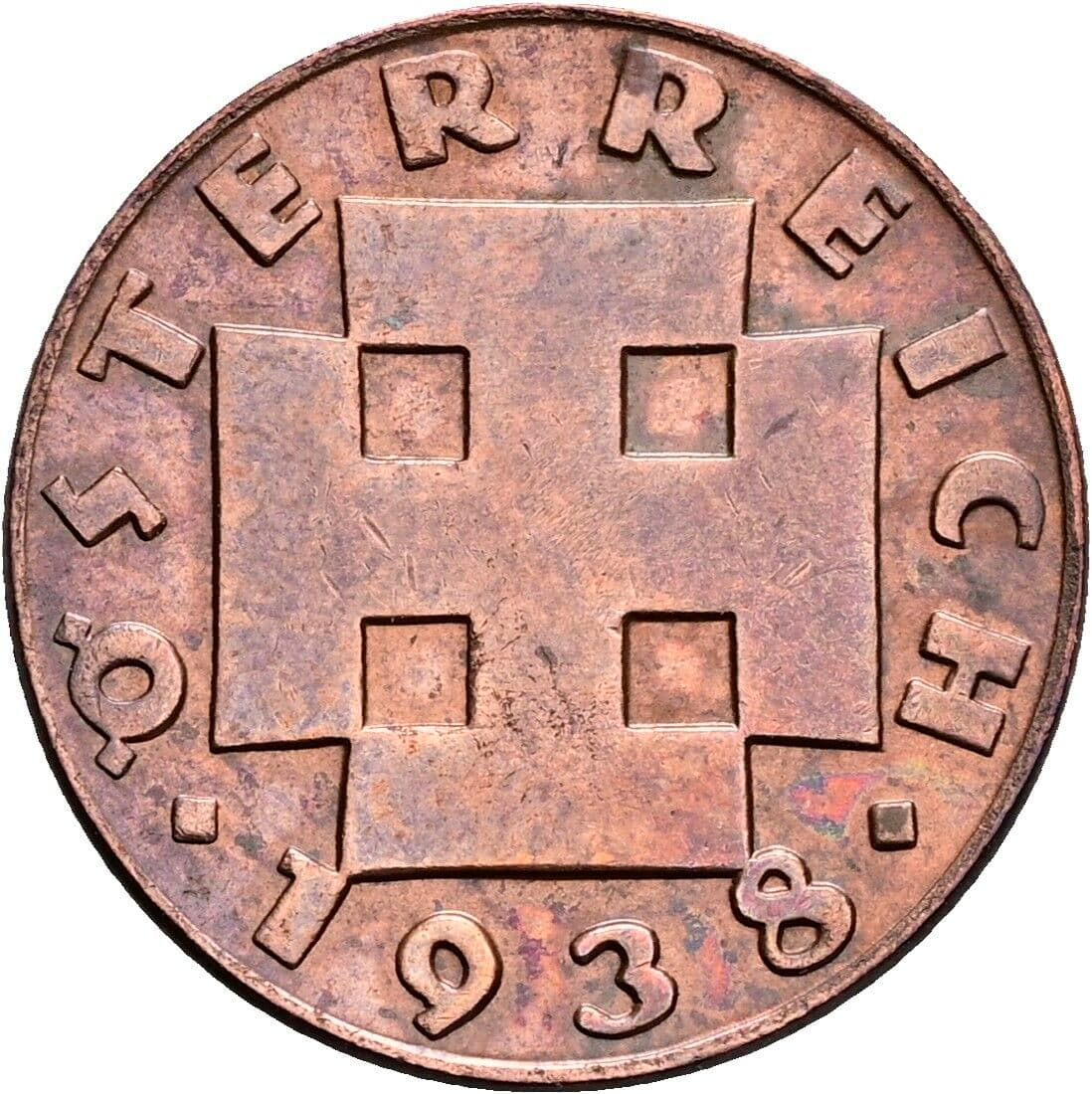 2 Groschen 1938 – Rückseite