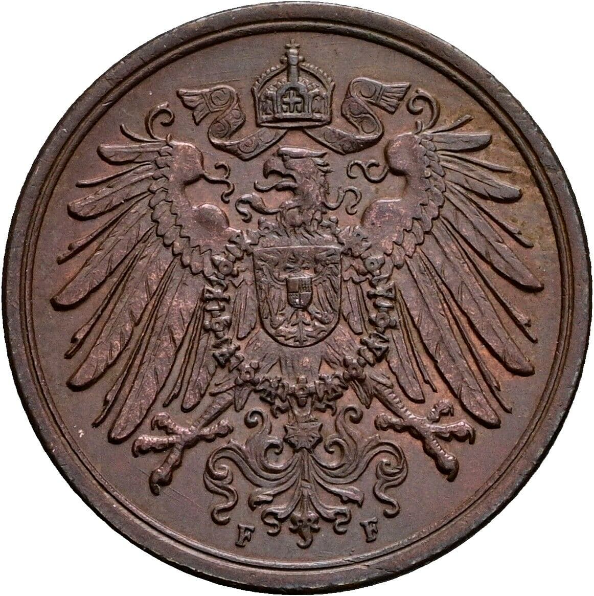 2 Pfennig 1912 F – Rückseite