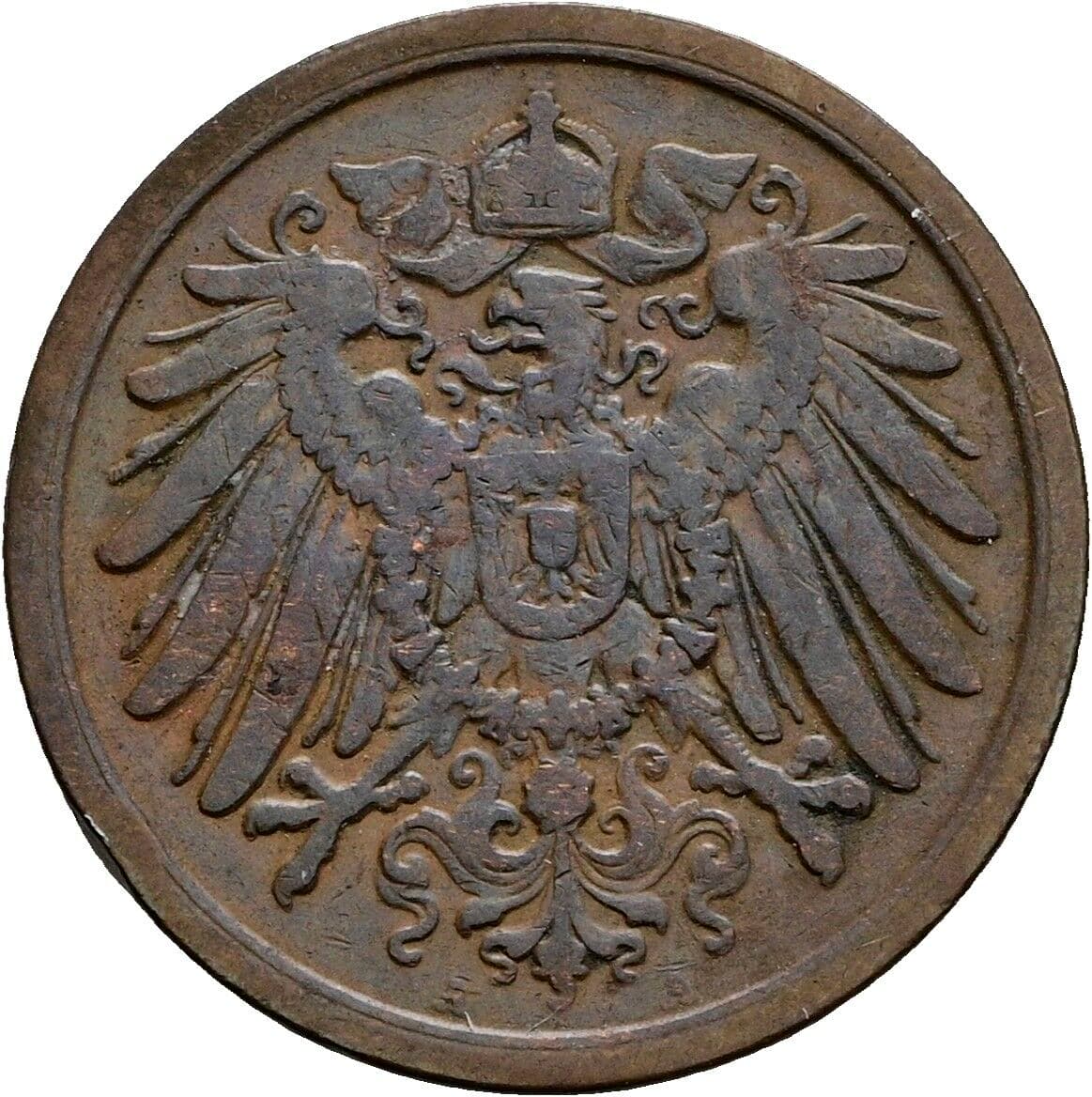 2 Pfennig 1912 A – Rückseite