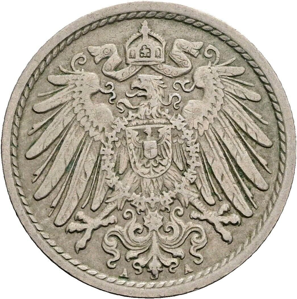 5 Pfennig 1892 A – Rückseite
