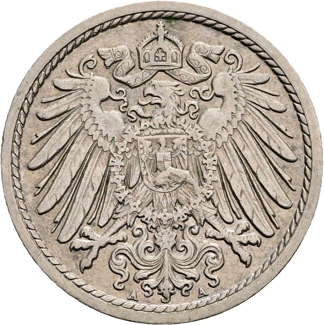 5 Pfennig 1914 A – Rückseite