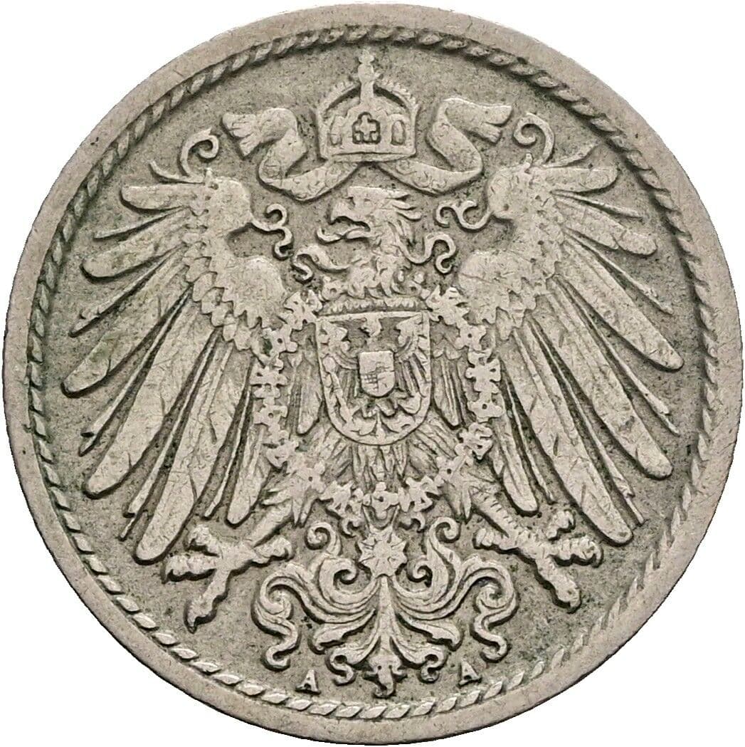 5 Pfennig 1893 A – Rückseite
