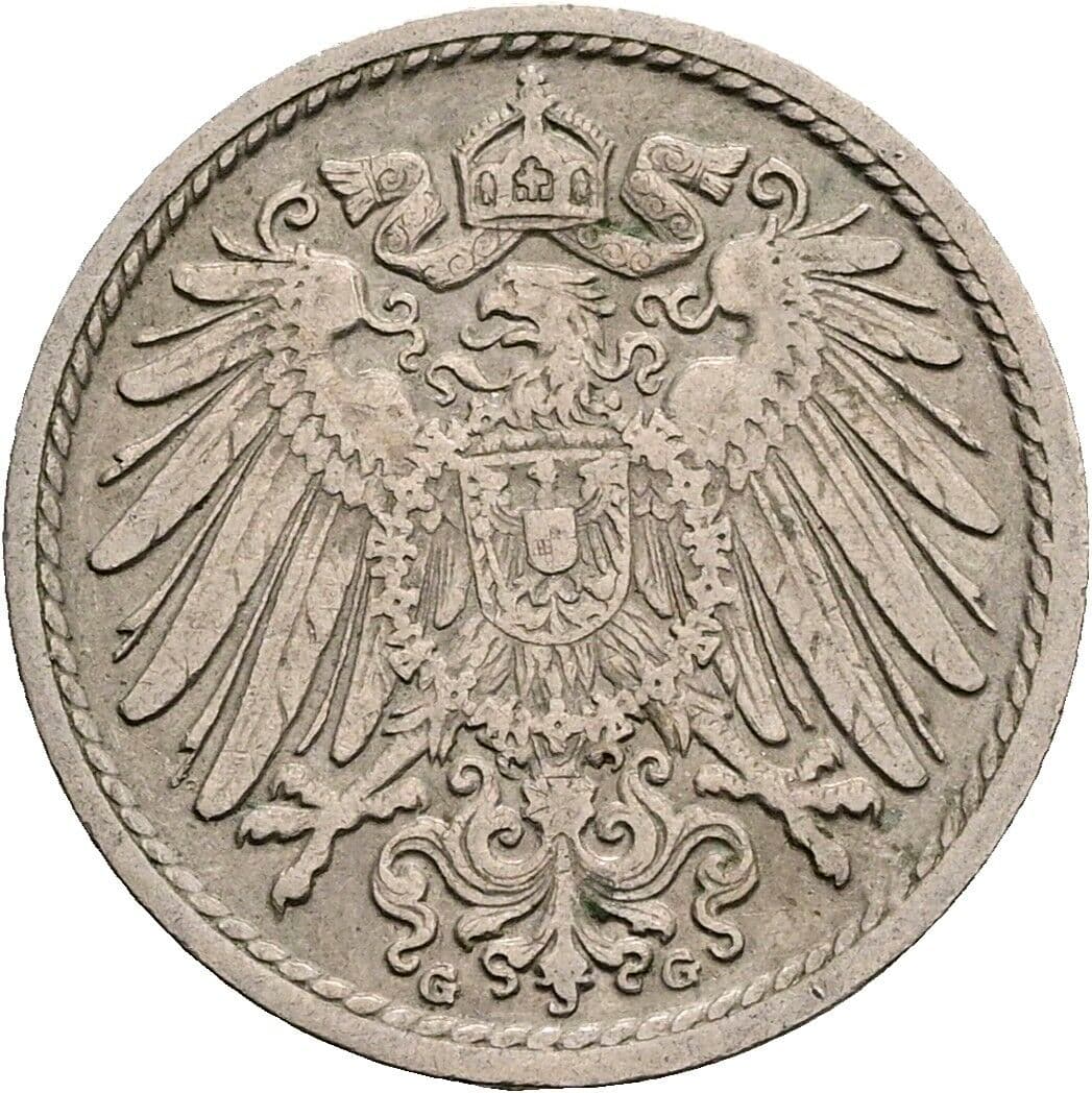 5 Pfennig 1906 G – Rückseite