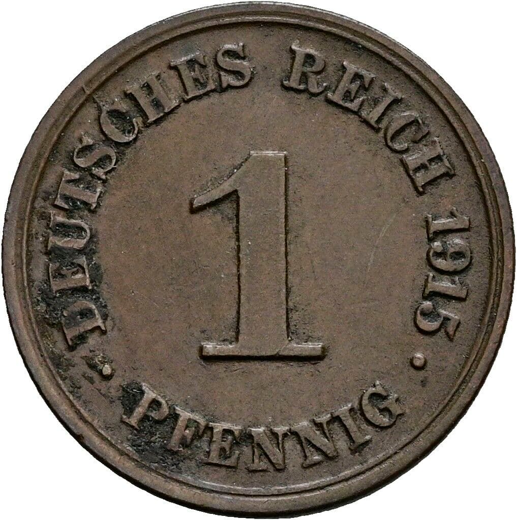 1 Pfennig 1915 G – Vorderseite