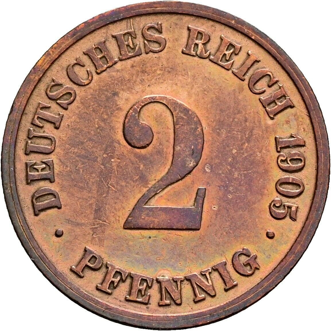 2 Pfennig 1905 G – Vorderseite