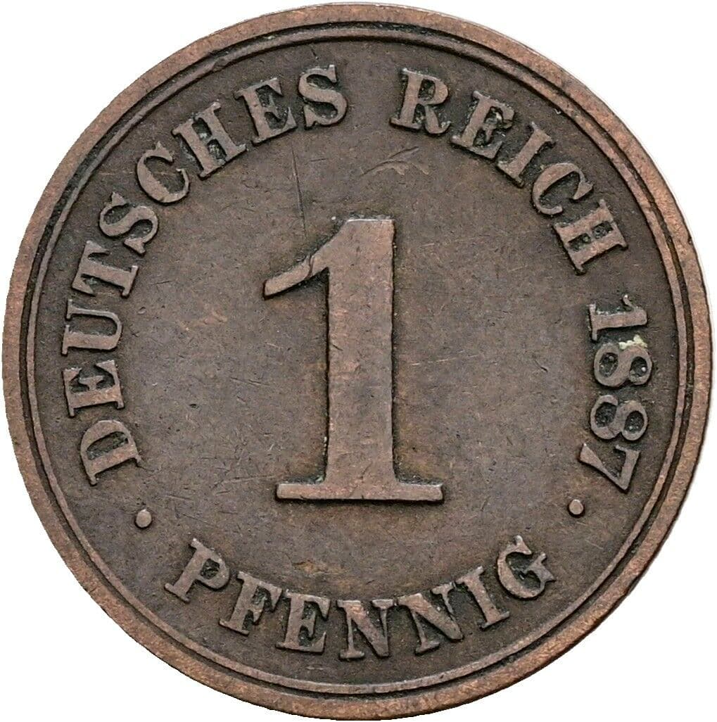 1 Pfennig 1887 A – Vorderseite