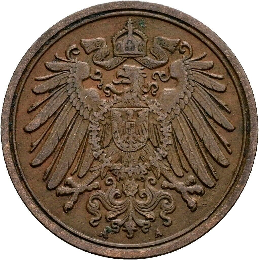 1 Pfennig 1892 A – Rückseite