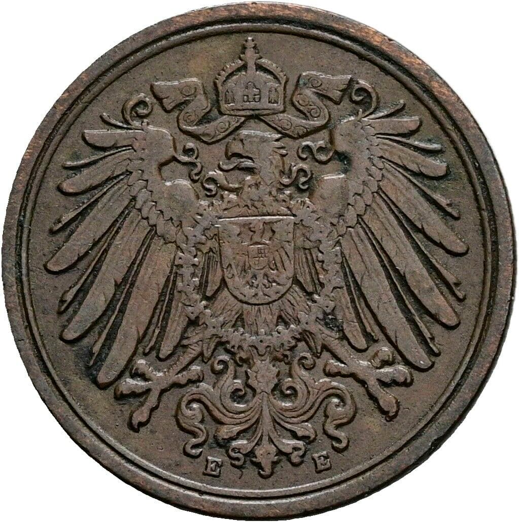 1 Pfennig 1905 E – Rückseite