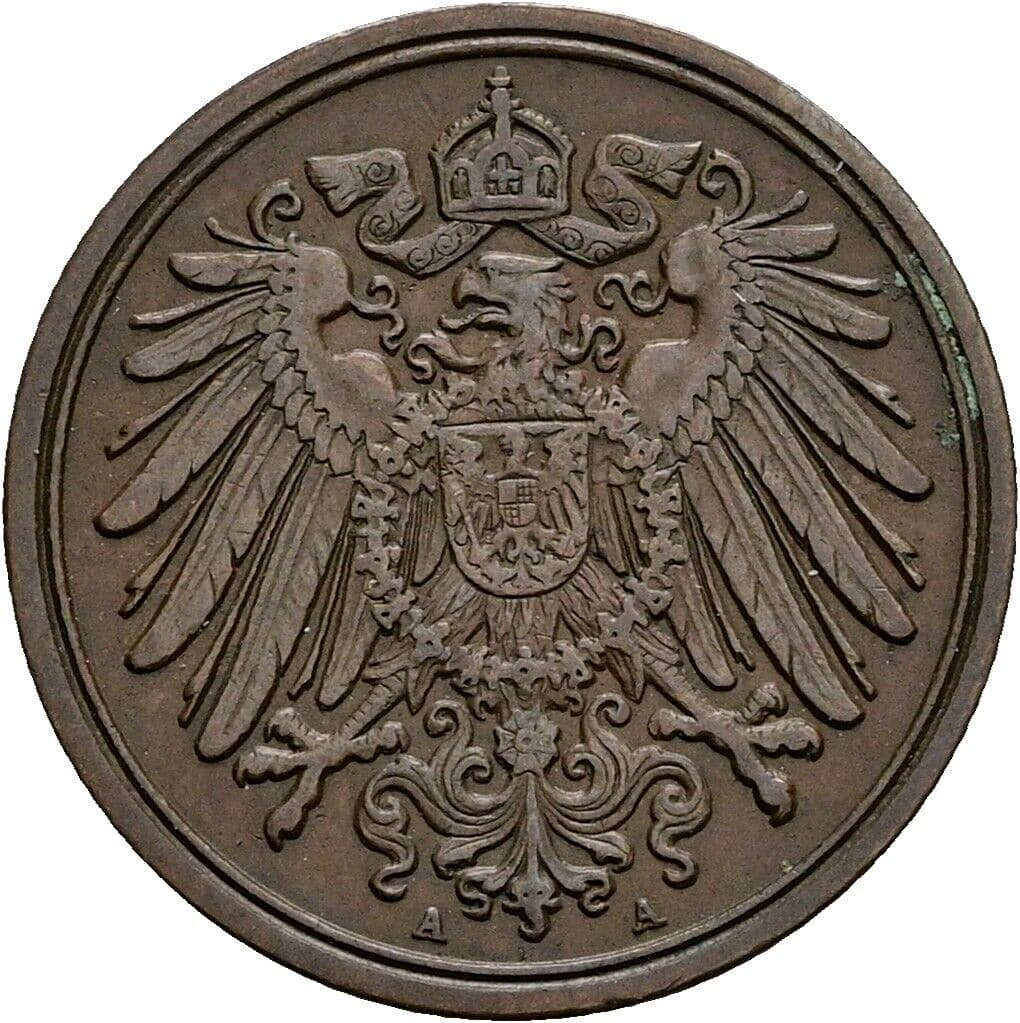 1 Pfennig 1896 A – Rückseite