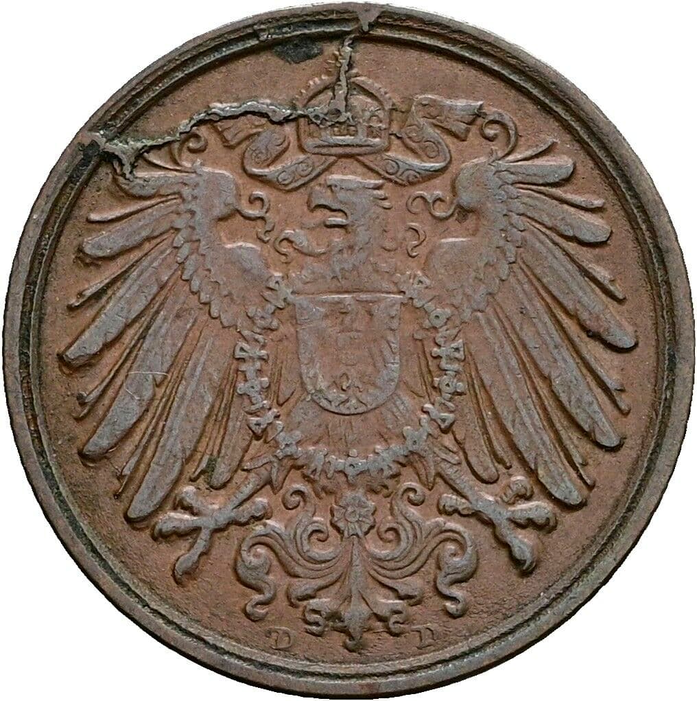 1 Pfennig 1894 D – Rückseite