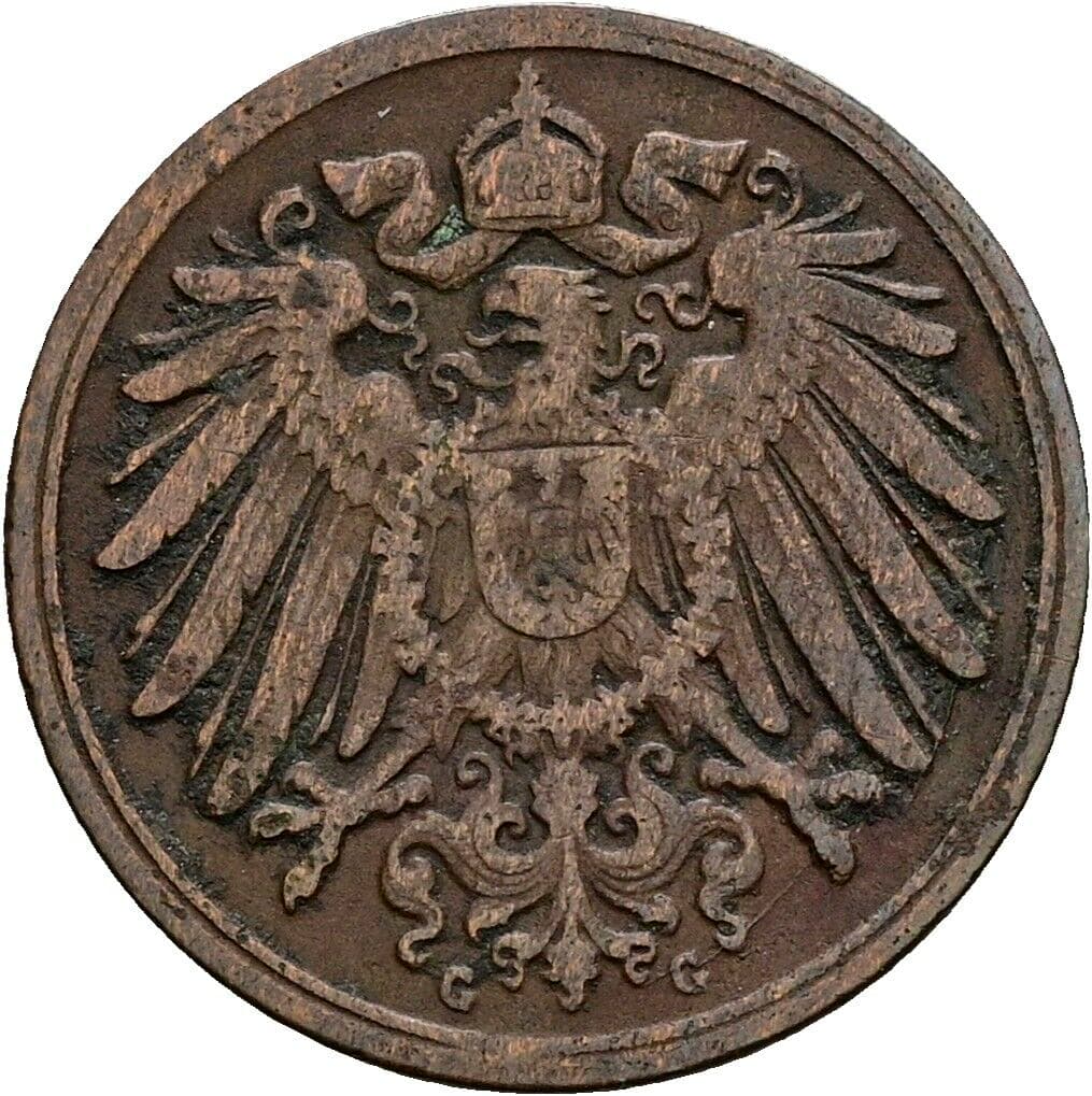 1 Pfennig 1892 G – Rückseite