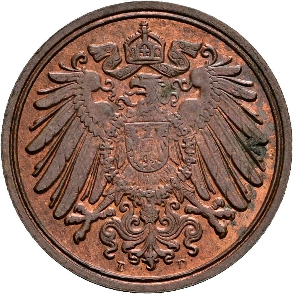 1 Pfennig 1905 D – Rückseite