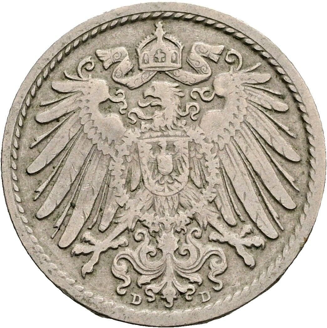 5 Pfennig 1903 D – Rückseite